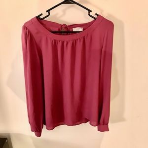 💗 Ann Taylor Loft Medium Mauve Blouse
